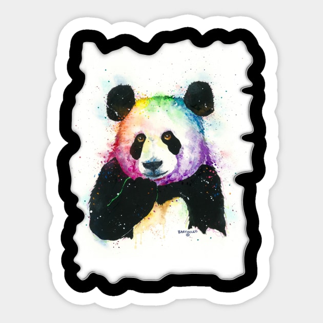 Panda Sticker by Dave Bartholet Wildlife Art